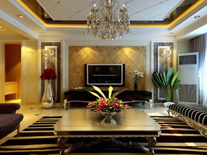 石家庄荣盛阿尔卡迪亚后现代奢华三居室装修效果图 120平米10万装修设计案例 石家庄房天下家居装修网