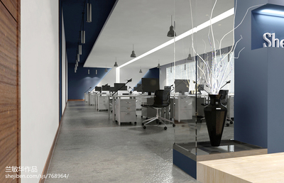 昱坤实业工业园办公空间室内装饰设计