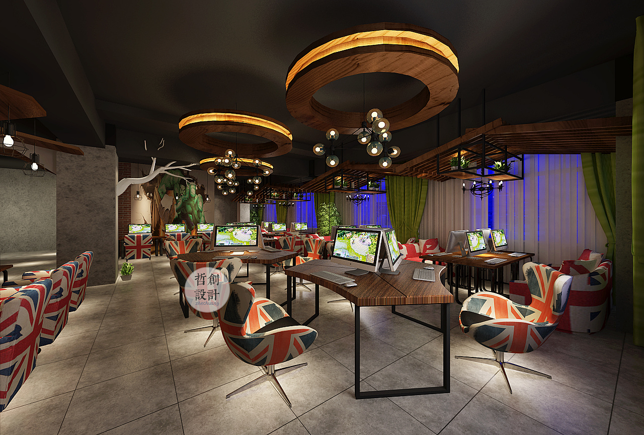 昆明网咖空间设计新趋势 哲创装饰如何打造现代休闲与科技融合体验